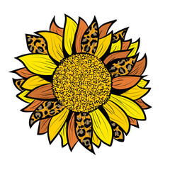 Fototapeta premium Leopard Sunflower
