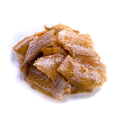 Dried fish on a white background