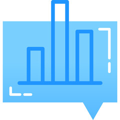 Business chat statistics vector icon logo design