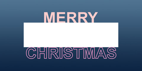 Merry Christmas- text banner pattern for card/ invitation/ wish etc. Holiday season design.