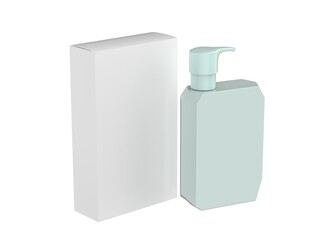 Cosmetic Bottle Mockup isolated on white background. 3d illustration