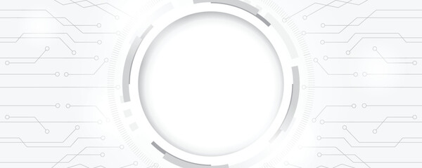 Obraz premium Grey white Abstract technology background, Hi tech digital connect, communication, high technology concept, science, technology background