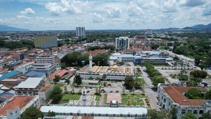 Obraz premium Ipoh, Malaysia - September 24, 2022: The Landmark Buildings and Tourist Attractions of Ipoh