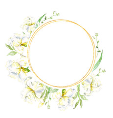 Obraz premium White irises frame