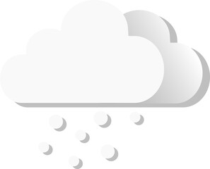 Isolated object weather icon snow