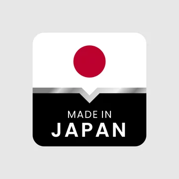 Made in Japan label. for logo design, seal, tag, badge, sticker, emblem,  symbol, pin, product package, etc. minimalist vector icon Stock Vector,  Made In Japan 