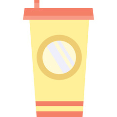Takeaway paper coffee cup icon vector isolated