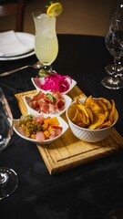 table setting at restaurant