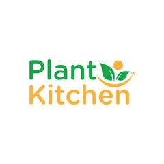 plant kitchen food text diversity logo design template