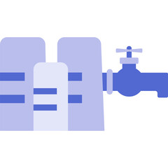 Faucet icon shareholder value flat vector sign