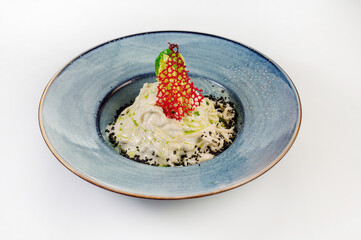 Vegetarian pasta with spices and herbs