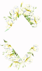 Obraz na płótnie Canvas White irises frame