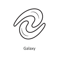 Galaxy Vector outline Icon Design illustration. Space Symbol on White background EPS 10 File