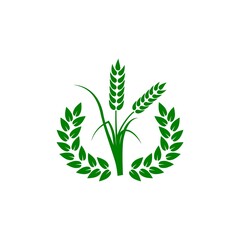 Laurel Wheat icon isolated on a white background