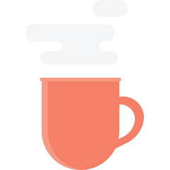 Coffee cup icon, vector mug flat logo symbol