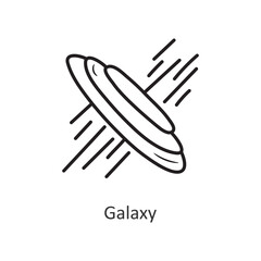 Galaxy Vector outline Icon Design illustration. Space Symbol on White background EPS 10 File