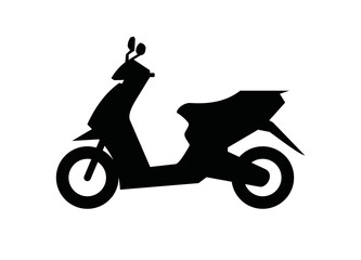 motorcycle icon vector. Automatic motorcycle silhouette