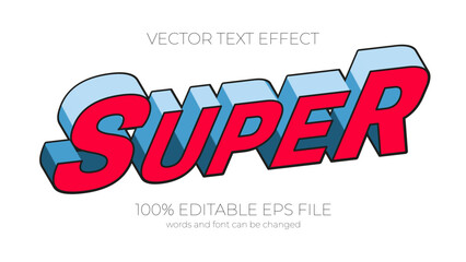 text effect vector illustration,Super text effect