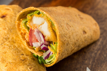 Homemade Fried Chicken Wrap