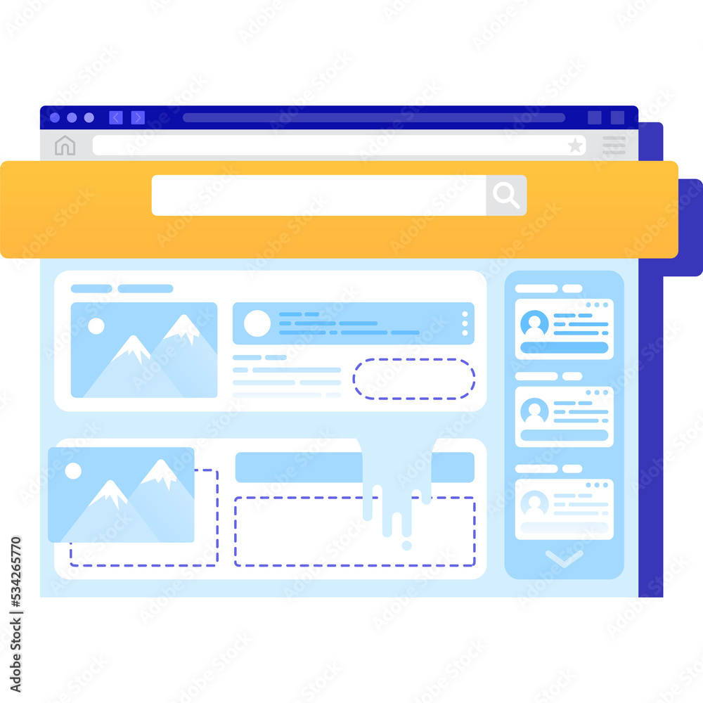 Wall mural website icon web app development flat vector