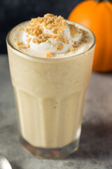 Homemade Pumpkin Spice Milk Shake
