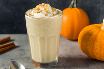 Homemade Pumpkin Spice Milk Shake