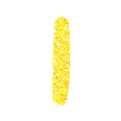 Yellow Glitter Colorful Brushstroke