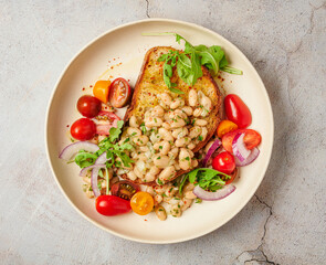 Marinated White Beans with Grilled Bread