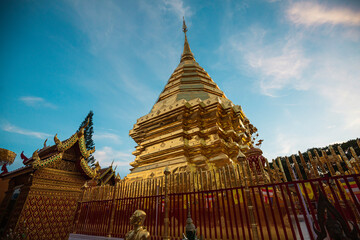 Naklejka premium Wat Phra That Doi Suthep It is a Theravada Buddhist temple