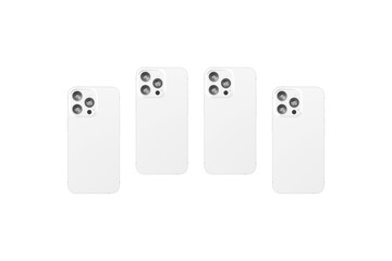 Realistic blank phone illustration. UI UX app presentation. 3D Render.