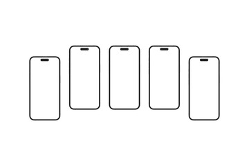 Realistic blank phone illustration. UI UX app presentation. 3D Render.