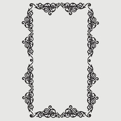 Frame, in the style of an ornament, Vector illustration eps 10, Art.