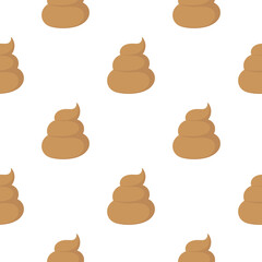 seamless pattern of dung illustration on a white background