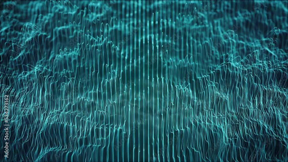 Poster abstract digital flowing lines technology background loop/ 4k animation of an abstract wallpaper bac