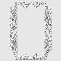 Frame, in the style of an ornament, Vector illustration eps 10, Art.