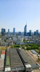 Widok na centrum Warszawy, Polska