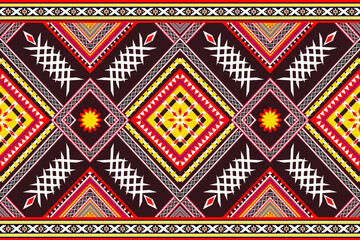 Seamless Geometric, Red Yellow-TONED, Pattern for Textiile, Ceramic Tiles and Backgrounds.
