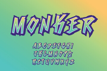Obraz premium alphabet font 