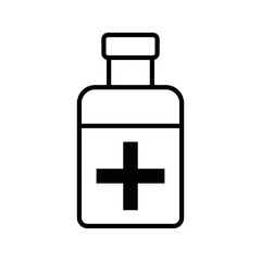 Pill bottle Medications  vector logo illustration