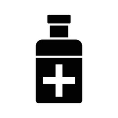Pill bottle Medications  vector logo illustration