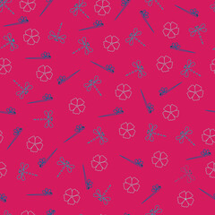 Pink repeat seamless pattern design, featuring various dragonflies and flowers.  Perfect for fabric, scrapbooking, quilting, wallpaper, swatches and many other projects.