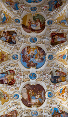 the ceiling of the Castle Chapel inside the Bojnice Castle