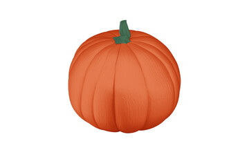 Pumpkin mockup isolated on white background. halloween holiday attribute. 3d rendering.