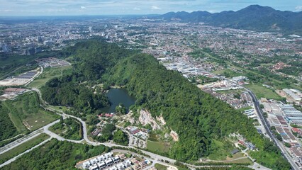 Ipoh, Malaysia - September 24, 2022: The Landmark Buildings and Tourist Attractions of Ipoh