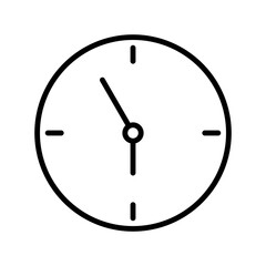 Icon Clock Hour Watch Time Monoline Style