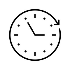 Icon Clock Hour Watch Time Monoline Style