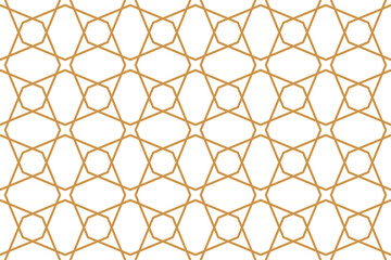 Fototapeta premium The geometric pattern with lines. Seamless vector background. White and gold texture. Graphic modern pattern. Simple lattice graphic design