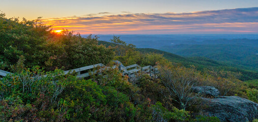 Rough ridge on Grandfather mountain at sunrise