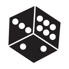 Dice Icon Vector Illustration in Trendy Flat Design Style