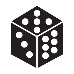 Dice Icon Vector Illustration in Trendy Flat Design Style
